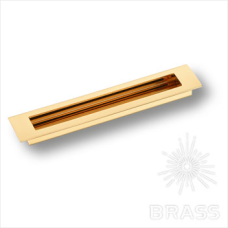 Ручка врезная современная классика, глянцевое золото 160 мм